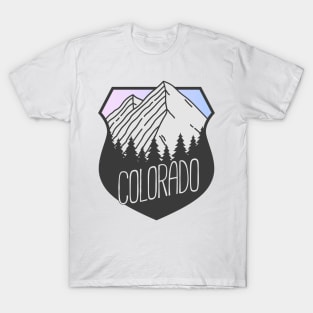 Colorful Colorado Mountain Crest Sunset T-Shirt